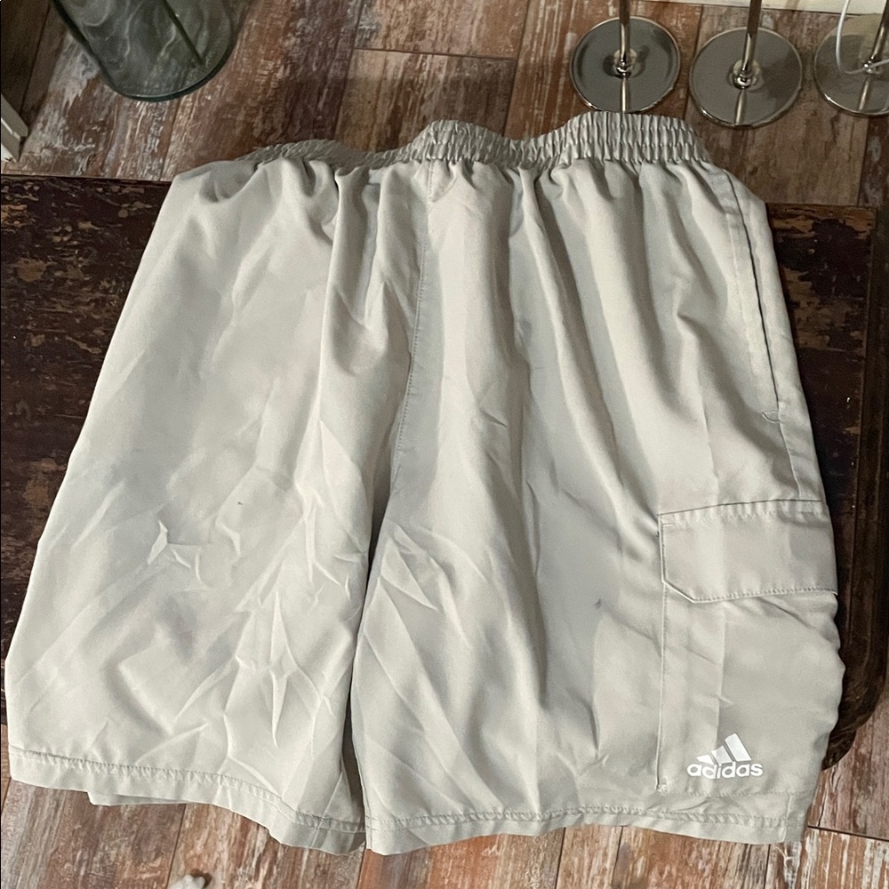 Adidas Men's Light Gray Athletic Shorts